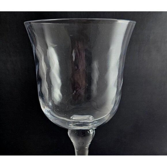 4pc Vintage Mismatched Crystal Wine Glasses approx 8" Assorted Clear Glassware - Picture 9 of 11